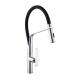Silver 2024 Design end Pull Down Kitchen Tap Sink Faucet Flexible Rubber Swivel Deck Mounted