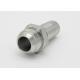 Carton Steel Npt Pipe Fittings , JIC Male 74 Degree Cone Seal In Silver Color ( 16711 )