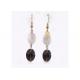 Modern Style Fashion Stainless Steel Earrings Gemstone Material Stone Drop Earrings