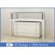 Modern Wooden Glossy White Jewellery Showroom Counter With Cabinet