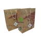 High End Brown Paper Twist Handle Bags , Brown Kraft Flat Handle Grocery Bags For Clothing