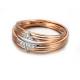 18K Rose Gold White Gold  Diamonds Wedding Band Ring Couple Ring (GDR014)