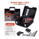 12v 16Pcs Set Cordless Handheld Power Drills 1500mAh Li-Ion Electric Powered Tools Quick Chuck