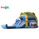 Shark Themed Inflatable Bounce House Children 'S Playground With Slides