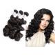 Natural Black Remy Hair Weft With Closure / 10 - 30 Brazilian Body Wave Hair