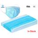 Breathable Blue Disposable Mouth Mask , 3 Layer Face Mask  Skin Friendly