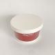 Single Wall Ice Cream Paper Cup With Lid 4oz 130ml Red Takeaway Containers