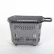 50L Grocery Cart With Swivel Wheels Rolling Shopping Basket Grey Handle
