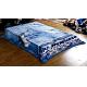 Blue Color Raschel Fleece Blanket Oblong Shaped 160x220cm 180x230cm Sizes