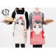 Women Kitchen Canvas Apron Polyester Jute With Pockets Extra Long Ties For Cooking Baking