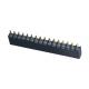 16 Pin Round Female Pin Header 2.54mm Pitch Single Row Straight Type Black