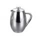 1L Stainless Steel Plunger Coffee Pot 51oz Manual Double Walled Insulated Teapot