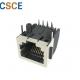 Half Shielded RJ45 Modular Jack With W / Panel Through Mount Connector CE Approved