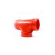 Red Epoxy Ductile Iron Grooved Pipe Fittings Grooved Mechanical Tee 1 - 24