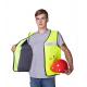 Construction Site Safety Reflective Vest with Water Circulation and Zipper Closure