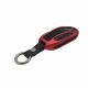 topfit Premium Aluminum Metal Car Key Case Shell Cover with Key Chain for Tesla (Red, Model X)