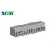 300V 10A Grey PCB Screwless Terminal Blocks 5.00mm Pitch , Right Angle Wire Inlet