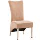 YLX-8011 Wood Imitation Iron Tube Beige Upholstered Dining Chair for Restaurant