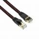 1m 2m 5m RJ45 Cat7 10Gbps 600MHZ SFP Flat Braided Patch Cord Lan Cable