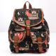 New wave canvas printing leisure backpack schoolbag travel Female