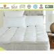 Microfiber Baffle Boxes Self-piping Mattress Pad Toppers King Size White or Customized