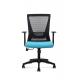0.175 CBM Blue Mesh Office Swivel Chair Locking Mechanism PU Castors