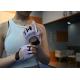 Purple color Home Gym Pilates Gloves Open Finger Yoga Gloves For Women
