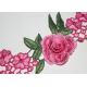 3D Flower Multi Colored Embroidered Lace Trim With High Color Fastness Azo Free