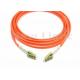 Orange Dual LC LC Fiber Optic Cable , Multimode Duplex Fiber Optic Cable For Network