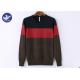 One Big Stripe Men's Knit Pullover Sweater OEM Plain Acrylic Knitted Apparel
