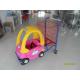Logo Print Kids Shopping Carts With Baby Car And 4 Rotating Flat Casters