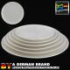 Sturdy Ceramic Chafing Dish , White Porcelain Tableware Standard 10 Round