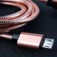 Spring stainless steel metal braided usb data charging cable for iphone for HUAWEI samsung android High speed