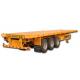 Steel Flatbed Semi Trailer With 12R22.5 Triangle Tire 40 Feet Container Transport