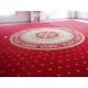 Red Handcrafted Wool Rugs Jacquard Style Customized Size Various Color