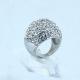 Fashion 316L Stainless Steel Casting Clay CZ Stones Ring LRX342