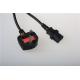 Black 3*0.5mm2 3*0.75mm2 UK Power Cord C13 3*1.0mm2 For Home Application