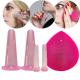 4-Piece Silicone Suction Cup Massage Set for Facial Self Therapy and Beauty Treatment