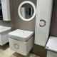 Modern Luxury Wall Mount White Bathroom Vanity Floating Cabinet PVC Bathroom Vanities Cabinets with Sink