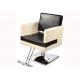Cream And Black Reclining Beauty Chair Chrome Steel Materials , Eco Friendly