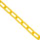Yellow Plastic Chain for Weatherproof Safety Barrier Customizable OEM Acceptance