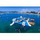 Giant Adult Giant Blue inflatable sport park For Wake Island ,Water sports equipment For Ocean