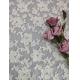 Beige Color 3D Floral Corded Lace Fabric Polyester Cotton Cording Yarn