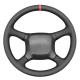 High quality customized hand stitching black leather steering wheel cover for Chevrolet Chevy Silverado 500 1999-2002