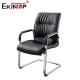 OEM Black Leather Office Chair With Armrests And Metal Frame Business Style