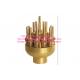 Copper Adjustable Flower Water Fountain Nozzles For Pond / Garden