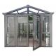 Insulated 12mm Outdoor Glass Patio Rooms Triangle Modern Conservatory PVDF Coating