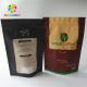 Custom Gram Stand Up Roasted Coffee Pack Mylar Pouch Matte Finished With Aluminum Foil Food Grade Coffee Bean Powder Bag