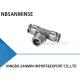 NBSANMINSE SSPT M5 M6 1/8 1/4 3/8 1/2 SS316L Stainless Steel Push In Pneumatic Food Grade Male Branch Tee Fitting