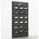 Home Furniture Wooden Wall Mounted Sneaker Shoe Display with LED Shelves and Function